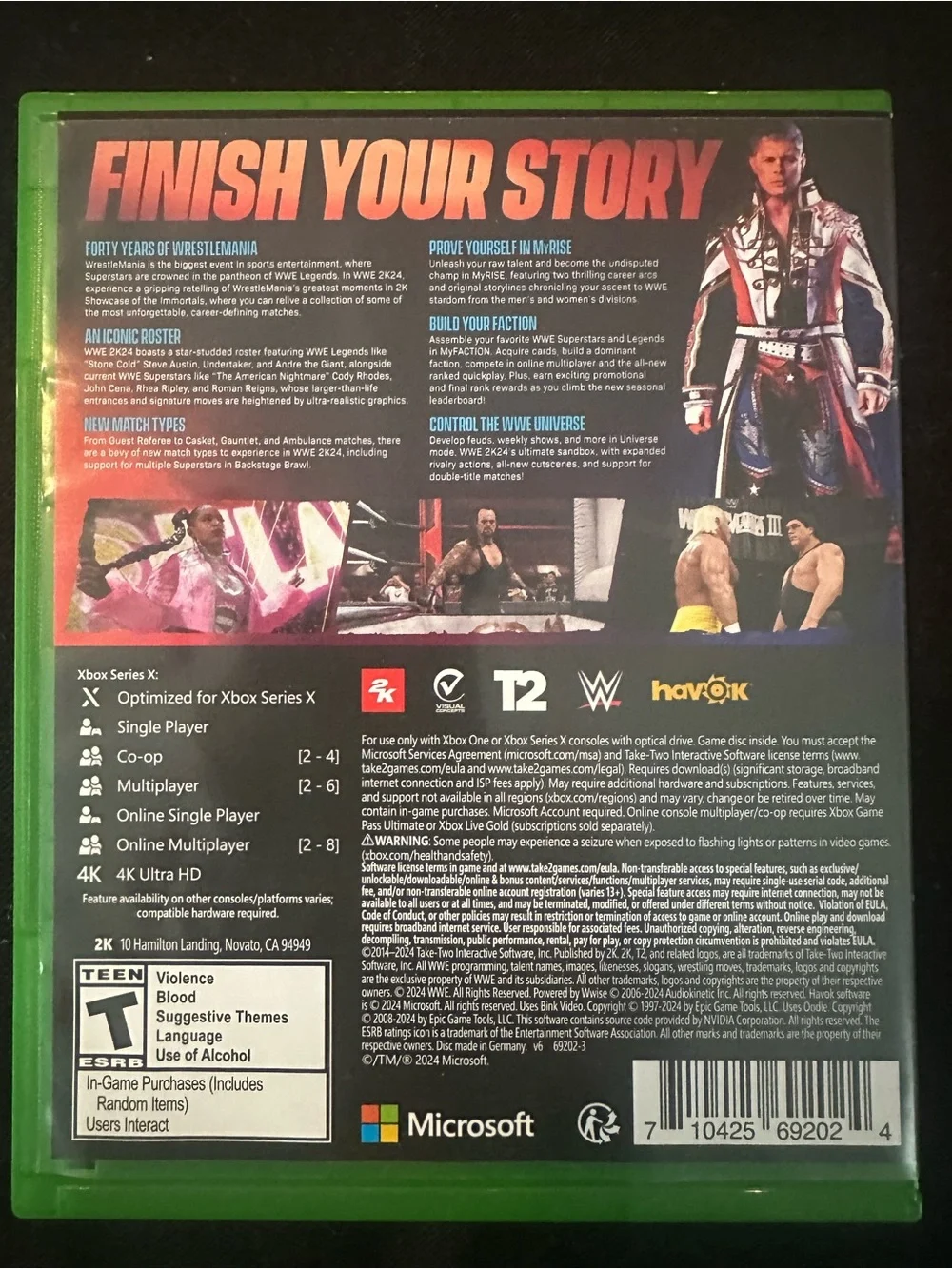 WWE 2K24 Xbox Series X / Xbox One Game Complete Barely Used